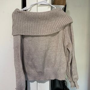 SHEIN Off-Shoulder Sweater - Light Gray